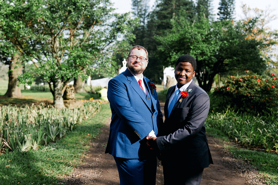 Animation from our wedding of us kissing, photographed in the beautiful gardens of the Collisheen Estate.